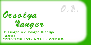 orsolya manger business card